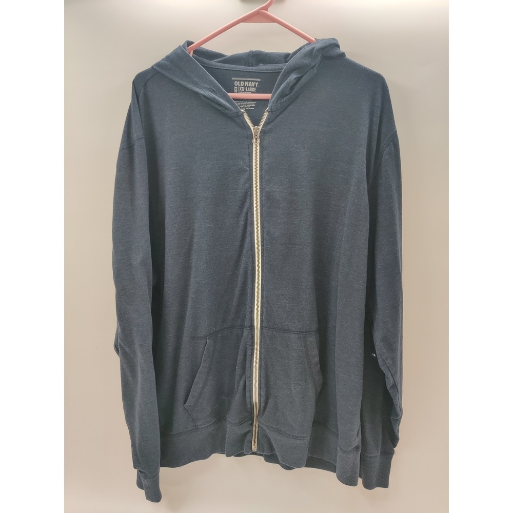 Old Navy Mens XX-Large Blue Heather Full Zip Hooded Sweatshirt